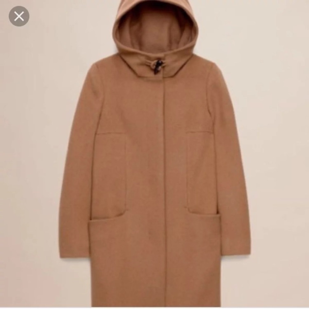 Aritzia wool ivory cream coat